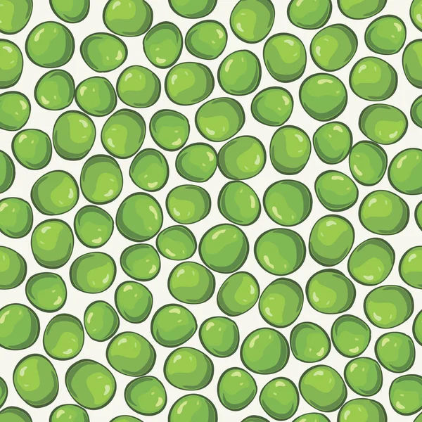 Vector naadloos patroon met groene erwten LICHT — Stockvector