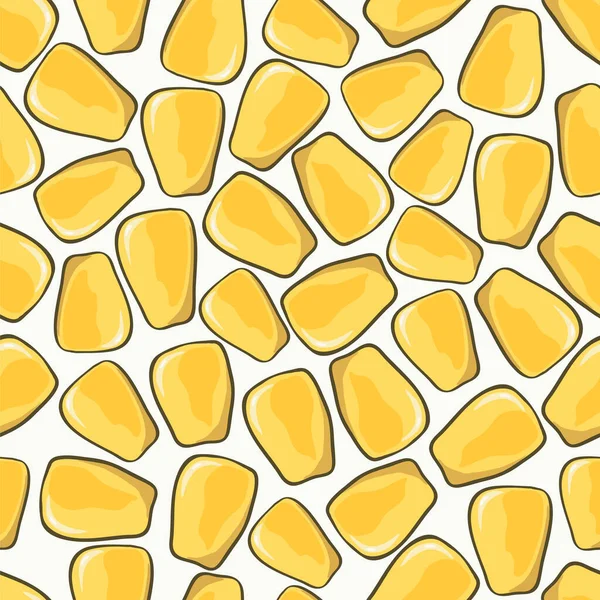 Gelbe Mais Nahaufnahme Nahtloser Hintergrund Lebensmittel — Stockvektor