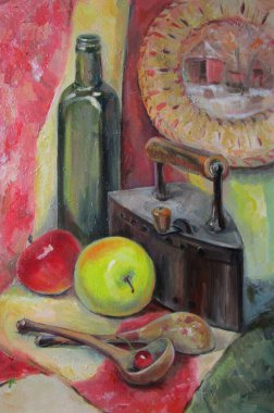 Demirle, yağlı boyayla hayat