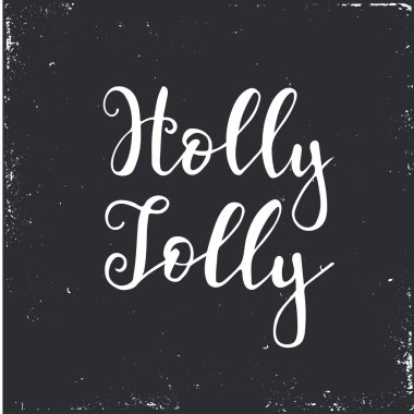 Neşeli Noel ve mutlu yeni yıl vintage kartlarla hat. El yazısıyla yazılan yazı.