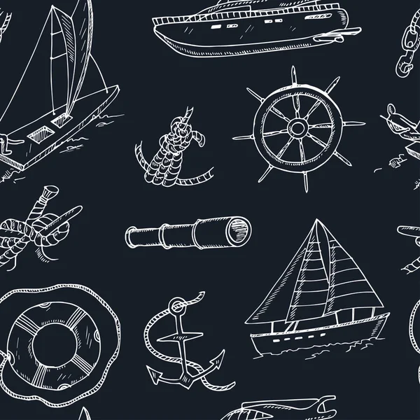 Vektör Yatçılık topluluğu doodle simgeler. İzole nesneleri.