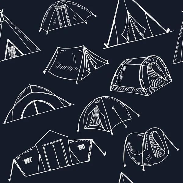 Reihe von Symbolen für Camping und Natur. — Stockvektor