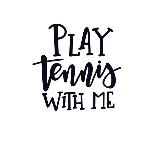 Tennis Affiche typographique dessinée à la main. Expression conceptuelle manuscrite vecteur inspirationnel — Image vectorielle