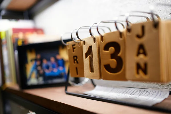 Calendar with Friday 13 in the interior — Stock Photo, Image