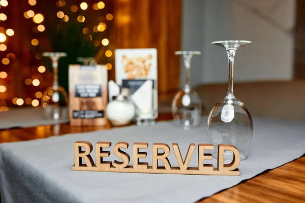 Reserved the table