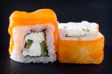 Philadelphia klasik bir siyah arduvaz kurulu - somon, yumuşak rulo 