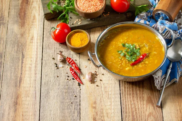 Indian Food Real Indian Dish Traditional Indian Spicy Lentil Puree — Stock Photo, Image