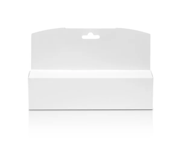 Confezione bianca scatola di cartone di carta bianca per prodotto cosmetico — Foto Stock