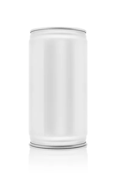 Embalagem em branco bebida pode isolado no fundo branco — Fotografia de Stock