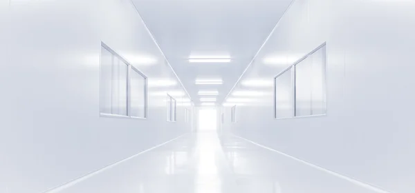 Modernes Interior Science Lab mit Beleuchtung vom Gateway — Stockfoto
