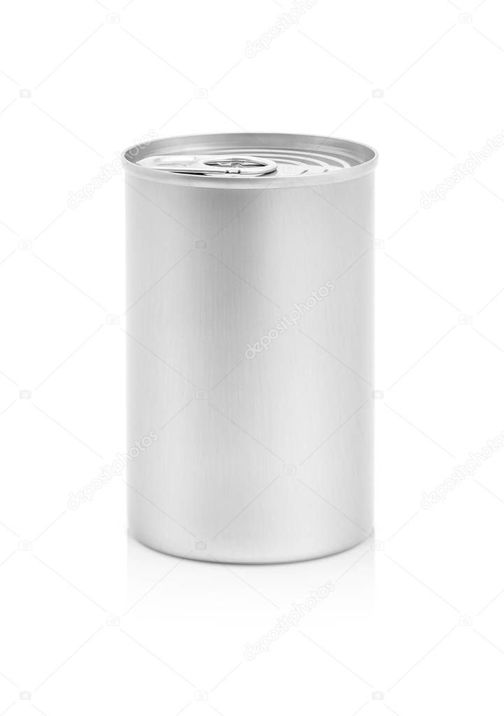 tin can for conserve product isolated on white background