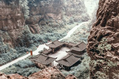 Antik Çin tarihi lokali woods, Wulong Milli Parkı, Chongqing, Çin