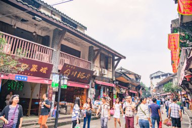 Ciqikou antik çevrelemektedir şehir Chongqing, Çin