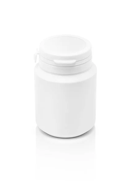 Üres csomagolás kiegészítő termék üveg elszigetelt fehér background — Stock Fotó