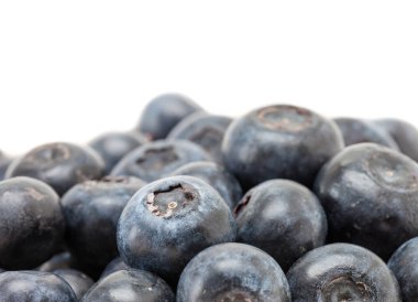 beyaz arkaplanda yaban mersini meyvesi