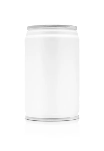 Blank packaging beverage tin can isolated on white background — Stock Photo, Image