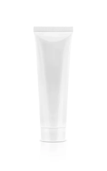 Blank packaging cosmetic tube isolated on white background — Stock Photo, Image