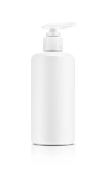 白い背景に分離された空白包装化粧品ポンプ ボトル — ストック写真