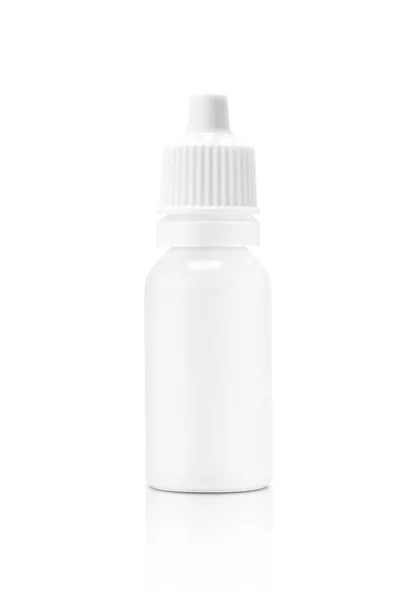 白い背景に分離された液体スポイト医療空白包装ホワイト プラスチック ボトル — ストック写真