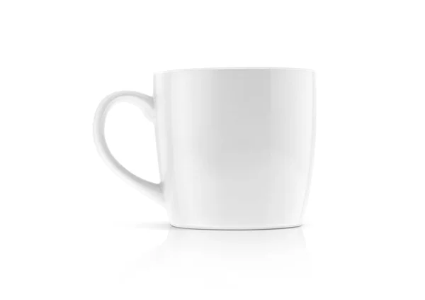 White ceramic mug isolated on white background — Stock Photo, Image