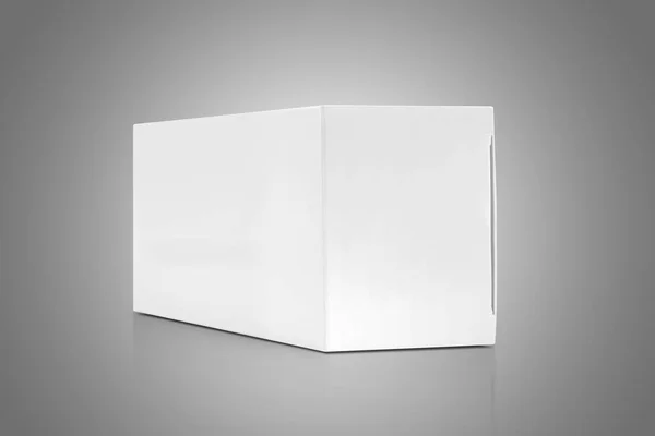 Puste opakowania biały papier karton pole dla projektowania produktu — Zdjęcie stockowe