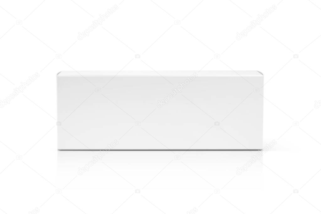 blank packaging white cardboard paper box for product design