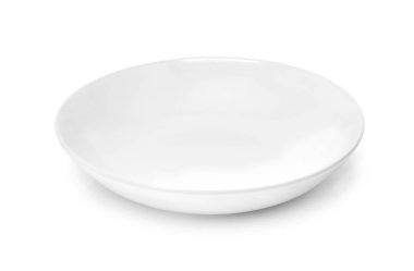 Beyaz seramik kase beyaz arka plan üzerinde izole bir mutfak eşyaları