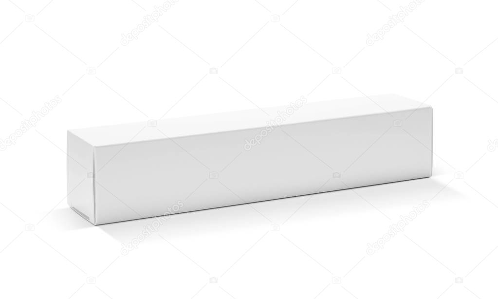 blank packaging white cardboard paper box for product design
