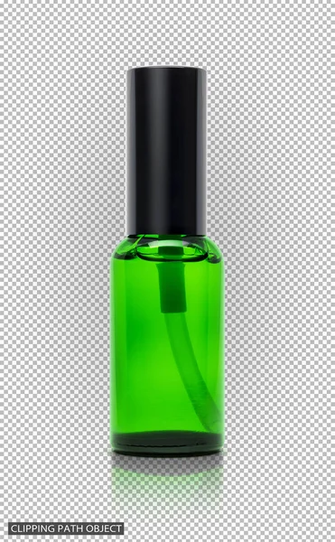 Blank packaging green cosmetic serum bottle — Stock Photo, Image