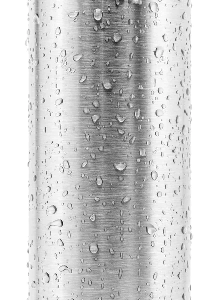 Kapky vody na kovové textury — Stock fotografie