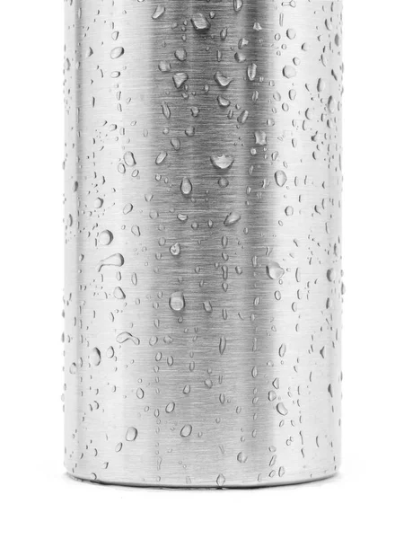 Gotas de agua sobre textura metálica — Foto de Stock