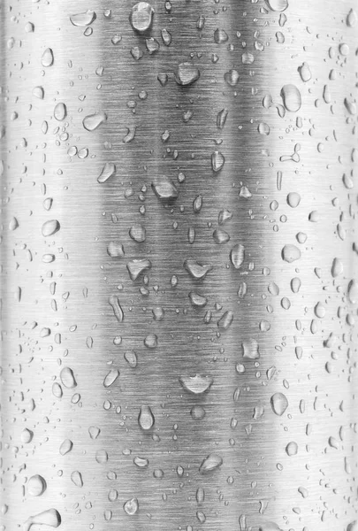 Krople wody na metalowe tekstury — Zdjęcie stockowe