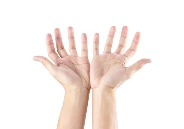 Mão isolada sobre fundo branco — Fotografia de Stock