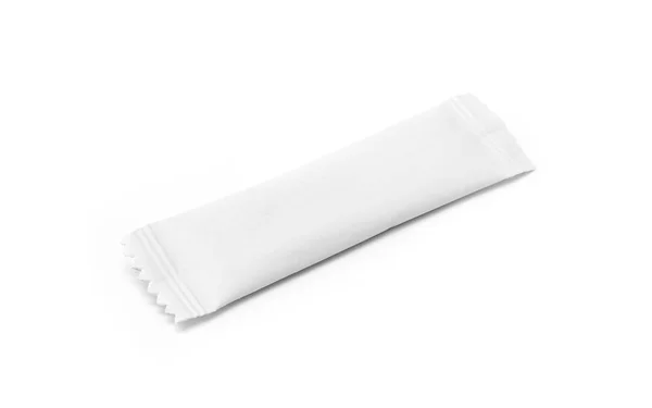 Emballage vierge sachet de papier de sucre isolé sur fond blanc — Photo