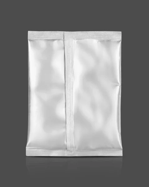 Αλουμινόχαρτο φακελάκι πίσω πλευρά για το σχεδιασμό του προϊόντος μακέτα-up — Φωτογραφία Αρχείου
