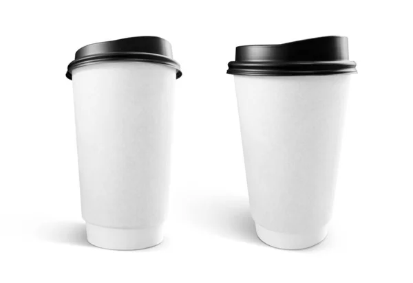 White kraft paper coffee cup for branding design mock-up — Stock Photo, Image