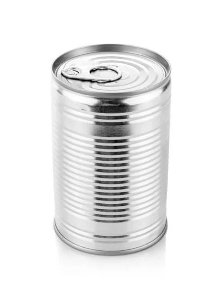 Blank Packaging Metalic Tin Can Preserved Product Design Mock Isolated — Stock Photo, Image