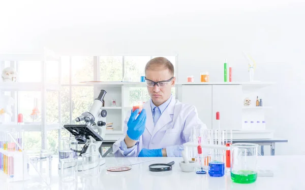 Cientista Que Trabalha Pesquisa Para Algum Confidencial Laboratório Químico Ciência — Fotografia de Stock