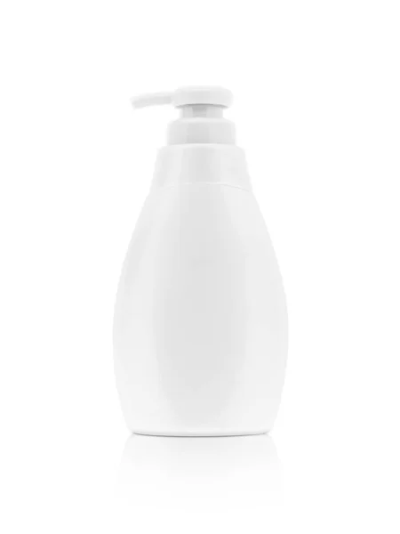 Puste Opakowanie Kosmetyka Butelka Oczyszczająca Projektu Produktu Makieta Izolowana Białym — Zdjęcie stockowe