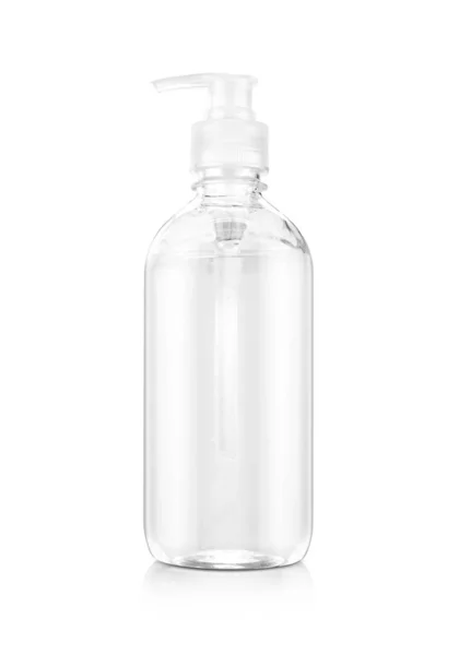 Alcohol Gel Hand Sanitizer Clear Pump Bottle Product Design Mock — Stock Photo, Image