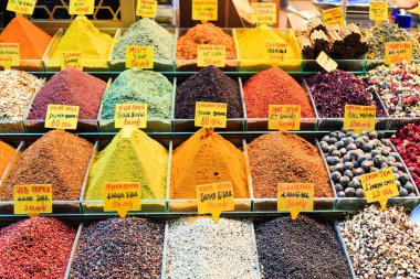 Türk baharat deposu ın Bazaarı Pazar istanbul Türkiye