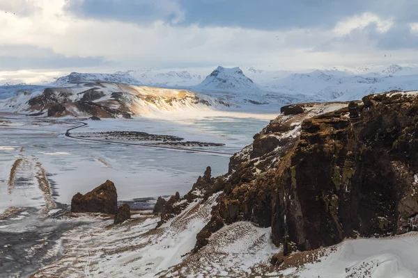 Iceland Vik Зима Исландии — стоковое фото