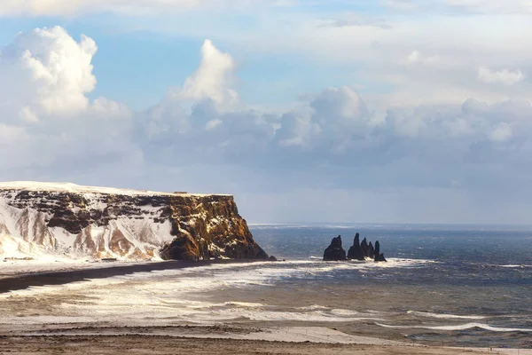 Island Vik Vinter Island — Stockfoto