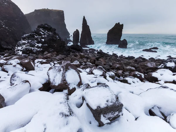 Valahnukamol Blå Timme Atlanten Vinter Island Västra Island — Stockfoto