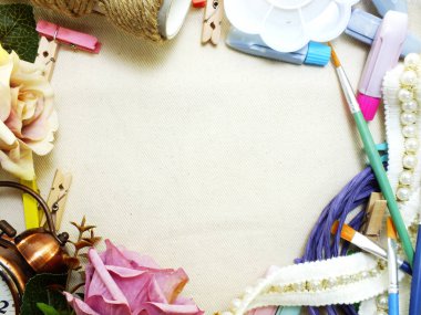 çerçevelemek--dan alan kopya arka plan ile çeşitli fark nesne dekorasyon