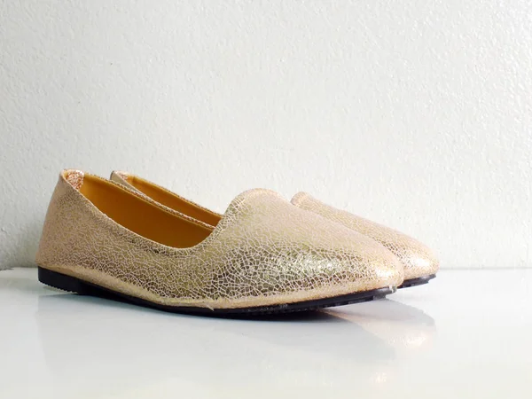Primer plano de par de señoras zapatos planos — Foto de Stock