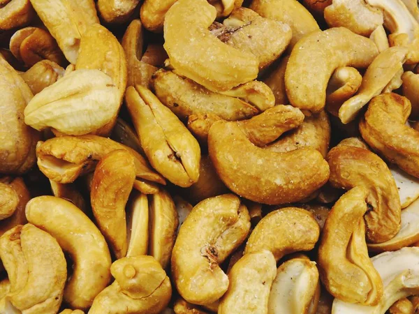 Roasted cashew nuts top view — Stock Photo, Image