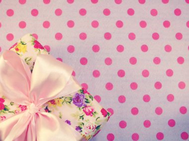 hediye kutusu ile kopya alan arka plan Üstten Görünüm