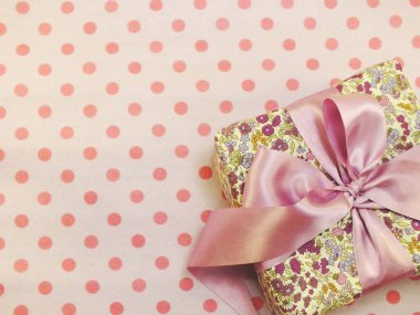 hediye kutusu ile kopya alan arka plan Üstten Görünüm