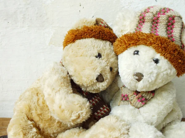 Romantic couple of teddy bears — Stock Photo, Image